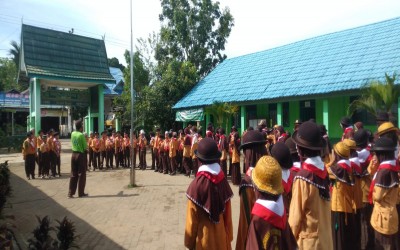 KEGIATAN PRAMUKA DI MIN 28 HULU SUNGAI UTARA